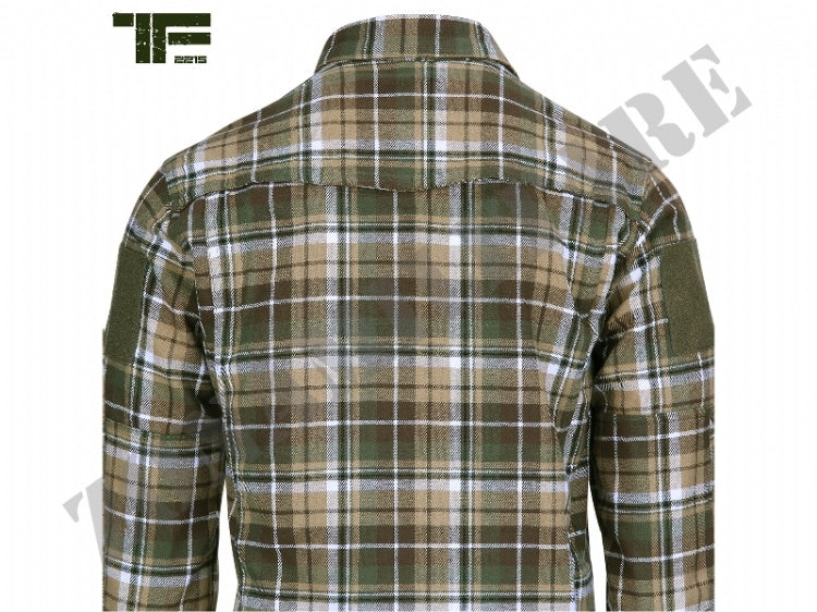 Flanel Contractor Shirt Task Force 2215 Brown And Green