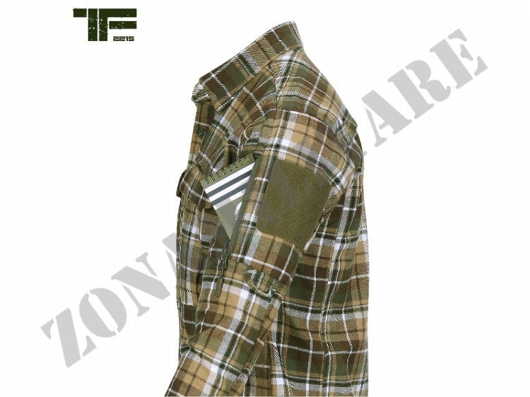 Flanel Contractor Shirt Task Force 2215 Brown And Green