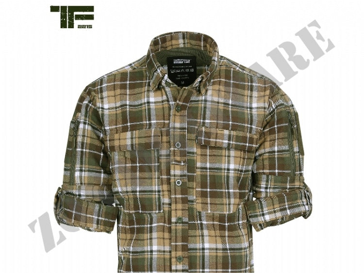 Flanel Contractor Shirt Task Force 2215 Brown And Green