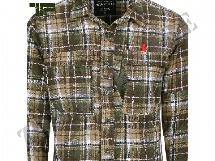 Flanel Contractor Shirt Task Force 2215 Brown And Green