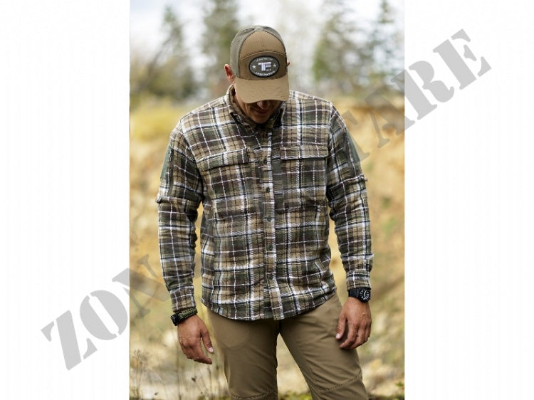 Flanel Contractor Shirt Task Force 2215 Brown And Green