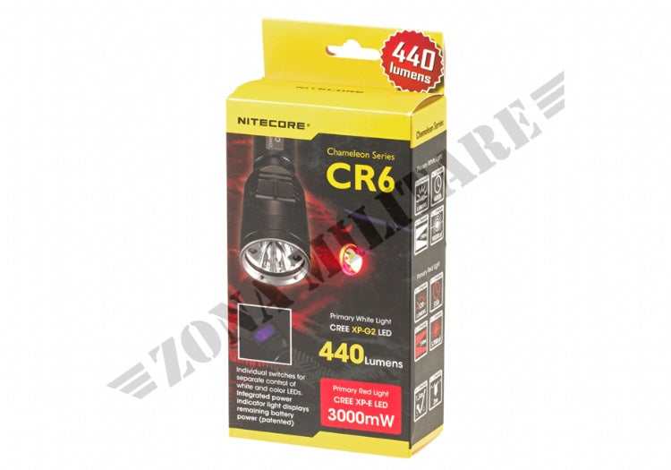 Torcia Cr6 Chameleon Red 440 Lumen Nitecore