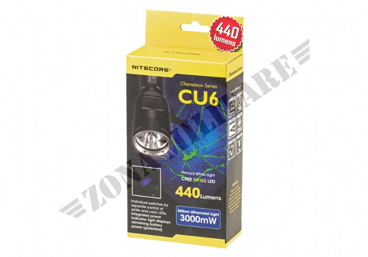 Torcia Cu6 Chameleon Uv 440 Lumen Nitecore