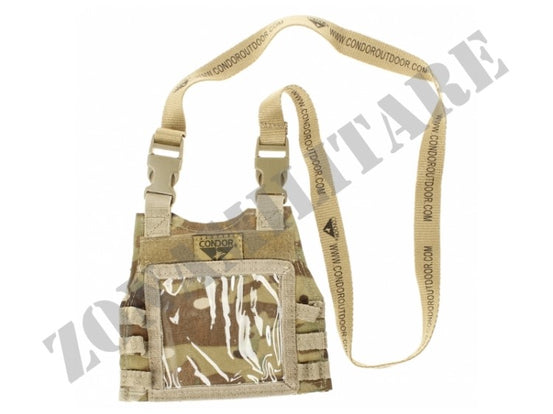 Porta tesserino Mini Gilet Porta Badge Colore Multicam Con Bretelle