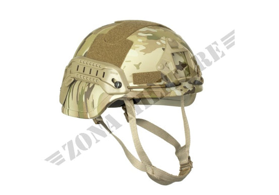 Casco Elmetto modello militare colore verde con slitte laterali