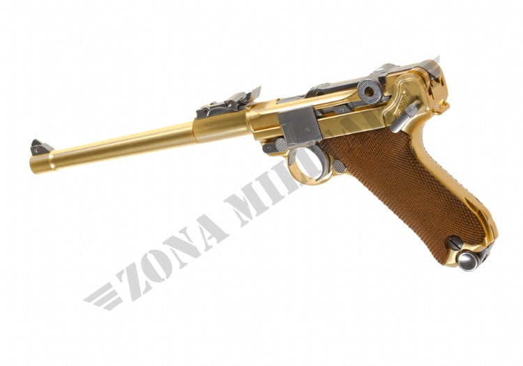 Pistola P08 8 Inch Full Metal Gbb Gold