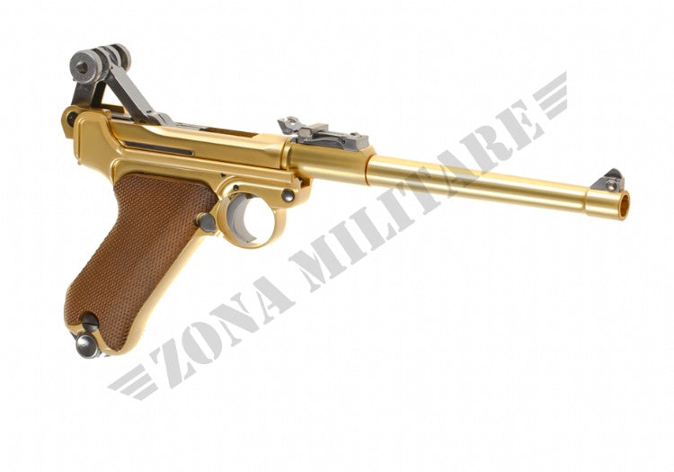 Pistola P08 8 Inch Full Metal Gbb Gold