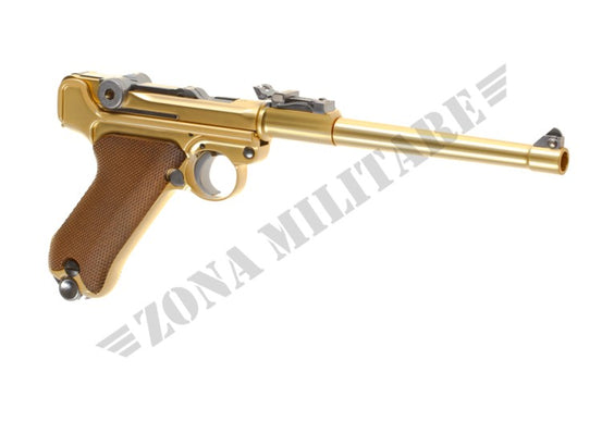 Pistola P08 8 Inch Full Metal Gbb Gold