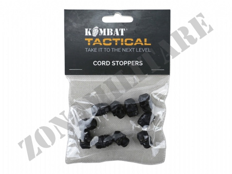 Skull Cord Stoppers Black Kombat Uk