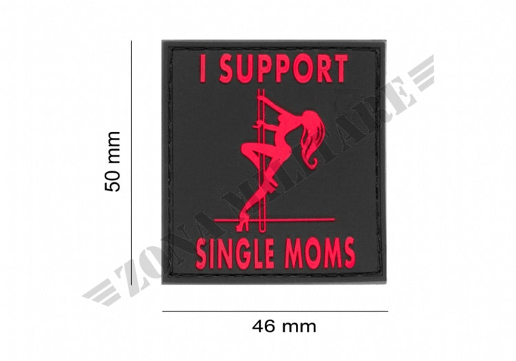 Patch Gommata I Support Single Mums Rubber Patch Black Medic