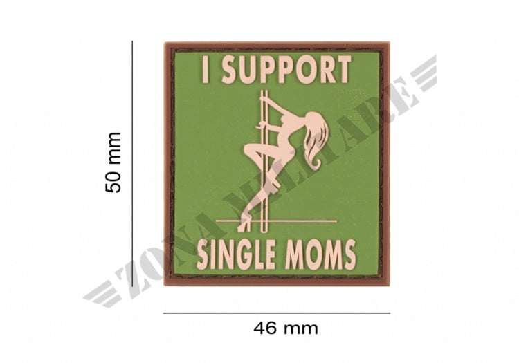 Patch Gommata I Support Single Mums Rubber Patch Multicam