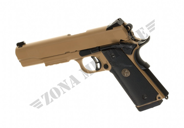 Pistola M1911 Meu Full Metal Tan Co2 Kj Works