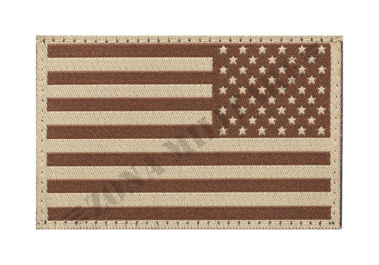 Usa Reversed Flag Patch Clawgear Desert Version