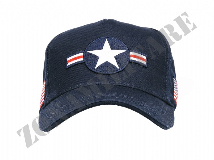 Cappellino Baseball Cap Usaf Roundel Blue Bersion