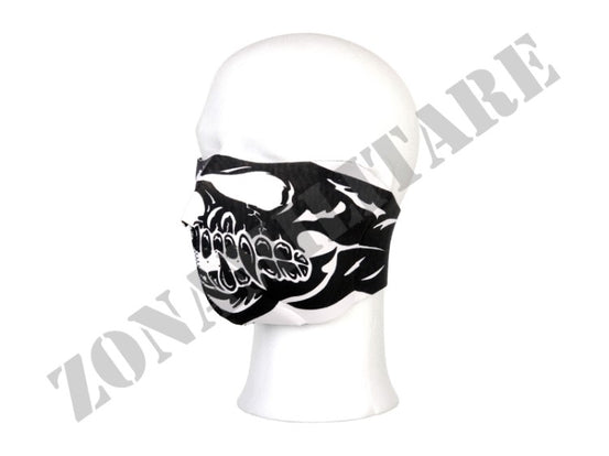 Maschera Mezzo Viso Motociclista Teschio Bocca Grande