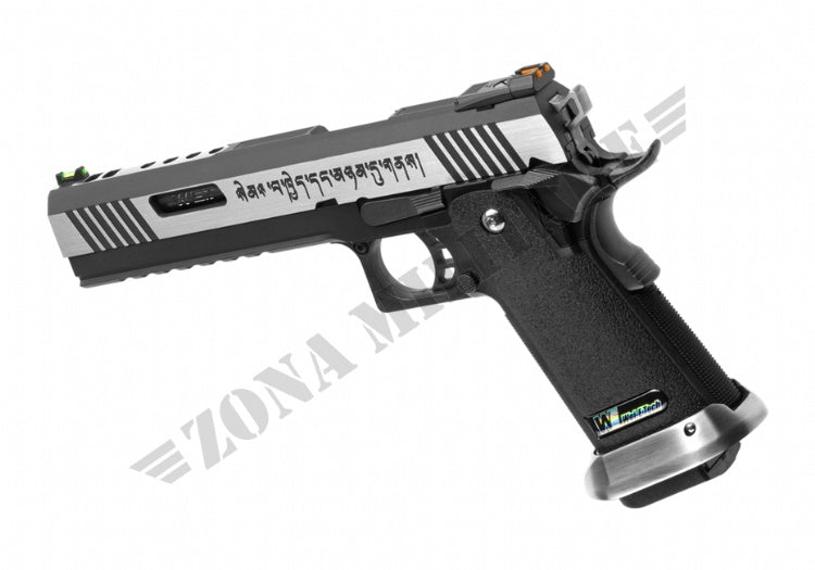 Pistola Hi-Capa 6 Force A Silver Barrel Full Metal Gbb We