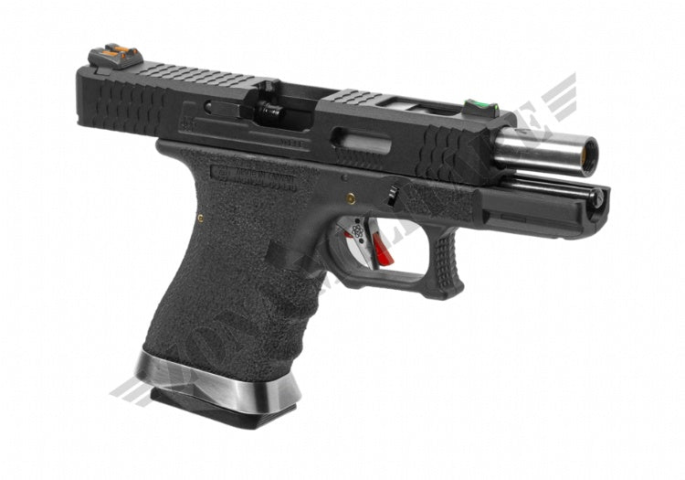 Pistola G-Force 19 Bk Silver Barrel Metal Version Gbb We Black