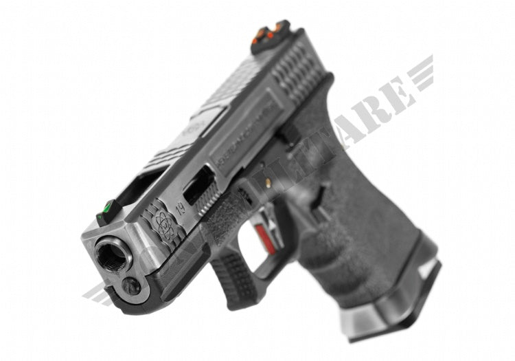 Pistola G Force 19 Sv Metal Version Gbb We Silver/Black Edition