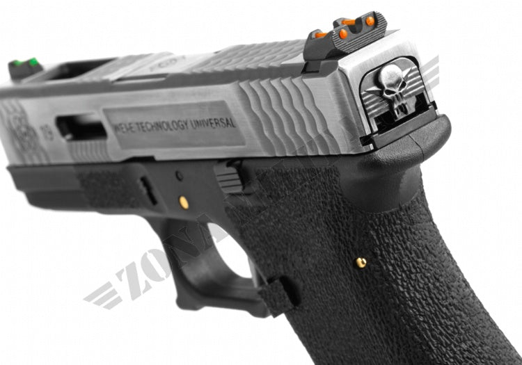 Pistola G Force 19 Sv Metal Version Gbb We Silver/Black Edition