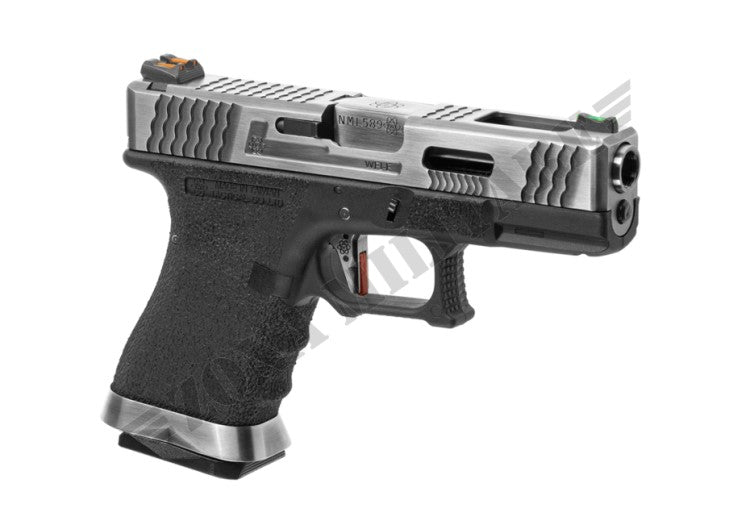 Pistola G Force 19 Sv Metal Version Gbb We Silver/Black Edition