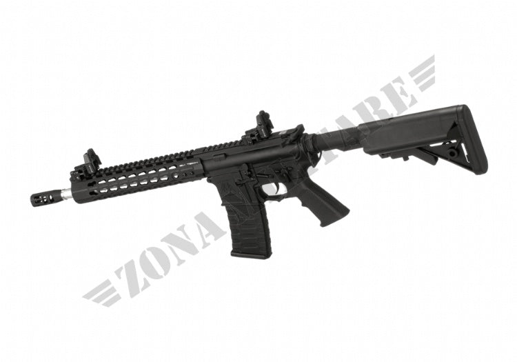 Fucile Elettrico 10 Inch Keymod Match Rifle Blowback Aps Black Version