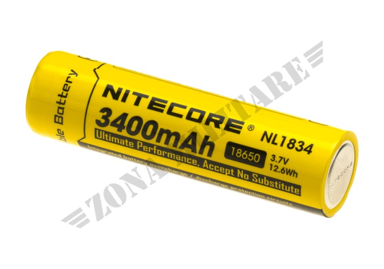 Batteria 18650 Battery 3.7V 3400Mah Nitecore