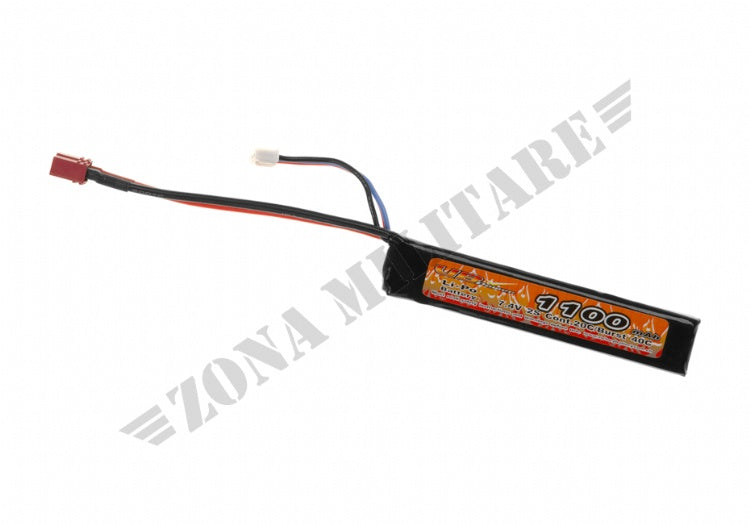 Batteria Lipo 7.4V 1100Mah 20C Stock Tube Type T-Plug VB POWER