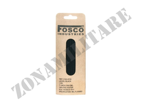 Lacci Per Anfibi Lunghezza 180Cm Colore Nero Fostex