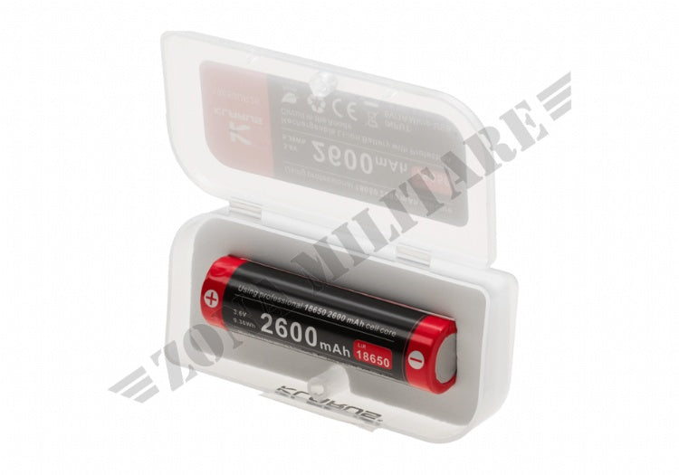 Batteria Ricaricabile 18650 Battery 3.7V 2600Mah Micro-Usb