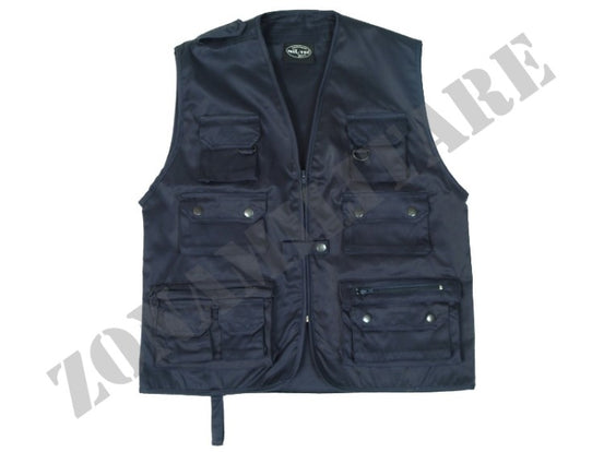 Gilet Multitasche Colore Blu Navy