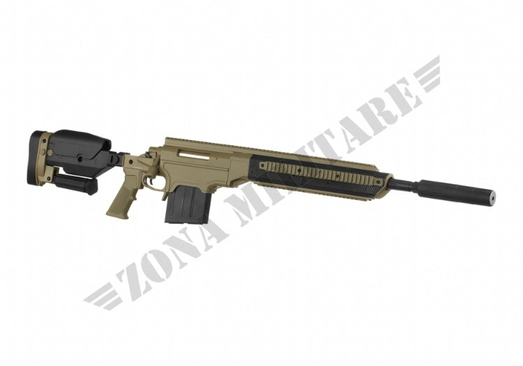 Fucile A338 Bolt-Action Sniper Con Silenziatore Tan