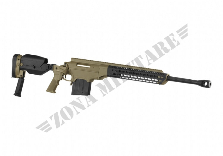 Fucile A338 Bolt-Action Sniper Keymod Con Silenziatore Tan