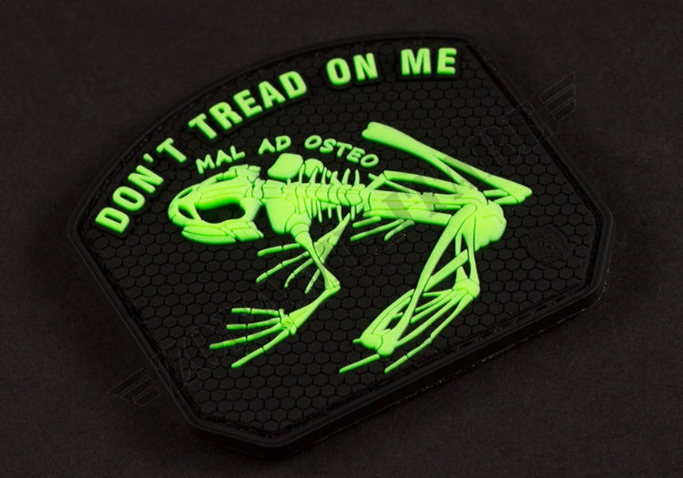 Don'T Tread On Me Frog Rubber Patch Jtg Glow In The Dark