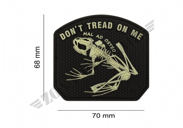 Don'T Tread On Me Frog Rubber Patch Jtg Glow In The Dark