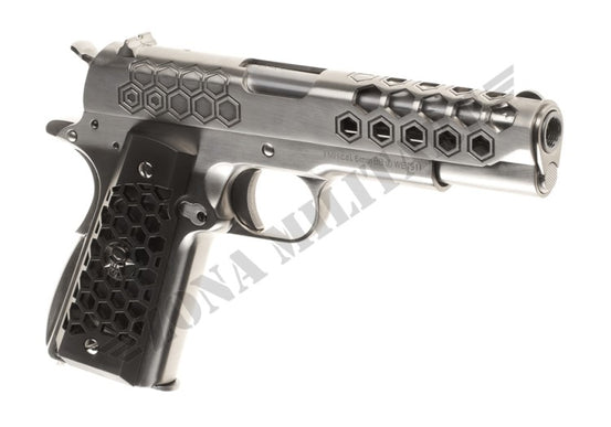 Pistola M1911 Hex Cut Full Metal Gbb We Silver