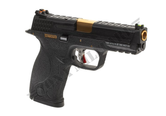 Pistola Wet-05 Bk Gold Barrel Metal Version Gbb We Black