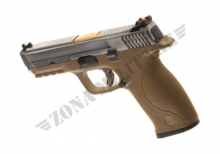 Pistola Wet-05 Sv Gold Barrel Metal Version Gbb We Fde