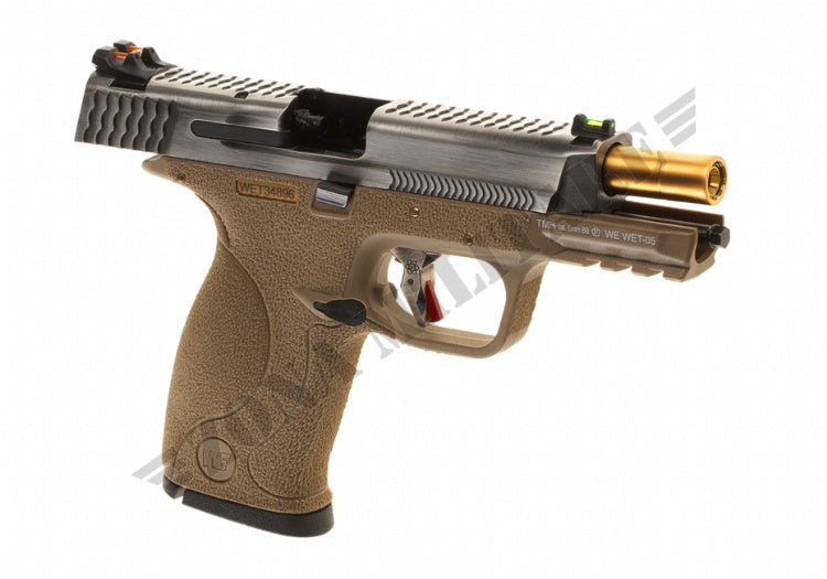 Pistola Wet-05 Sv Gold Barrel Metal Version Gbb We Fde