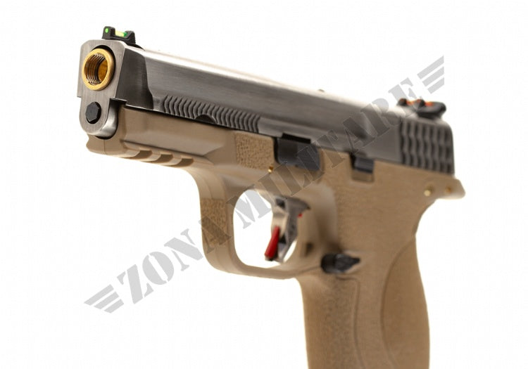 Pistola Wet-05 Sv Gold Barrel Metal Version Gbb We Fde