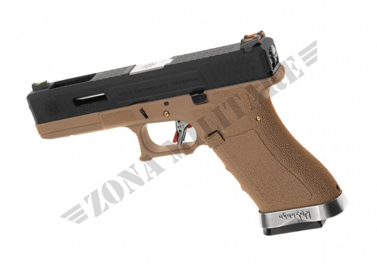 Pistola We17 Custom Bk Silver Barrel Metal Version Gbb Desert