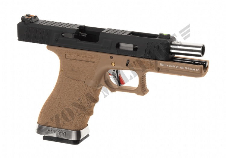 Pistola We17 Custom Bk Silver Barrel Metal Version Gbb Desert