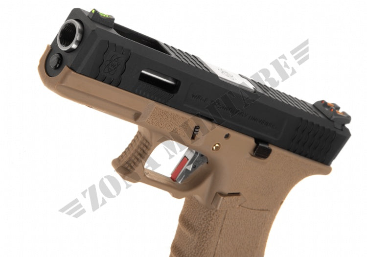 Pistola We17 Custom Bk Silver Barrel Metal Version Gbb Desert