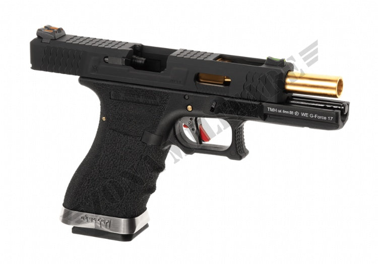 Pistola We17 Custom Bk Gold Barrel Metal Version Gbb Black