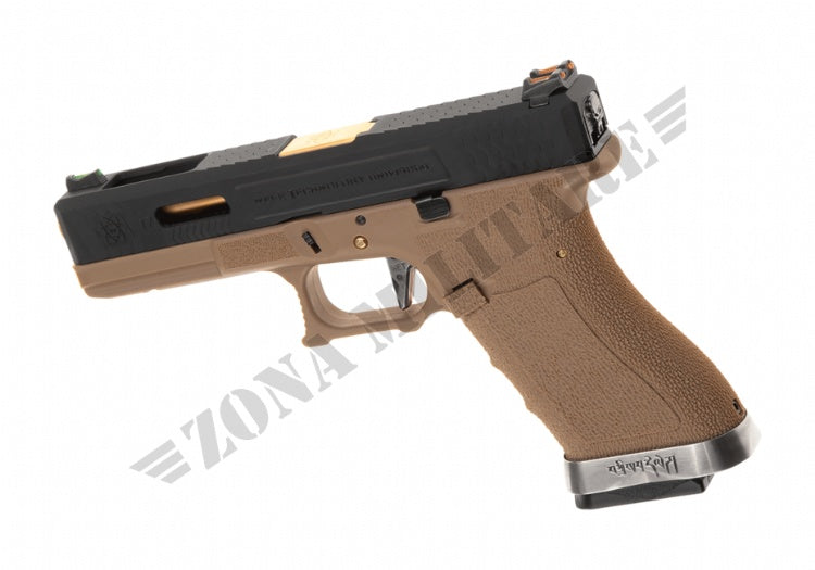 Pistola We17 Custom Bk Gold Barrel Metal Version Gbb Desert