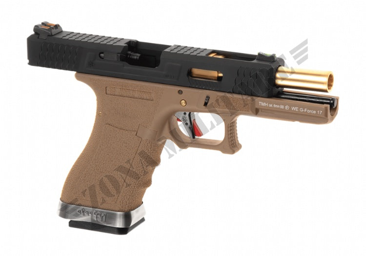 Pistola We17 Custom Bk Gold Barrel Metal Version Gbb Desert