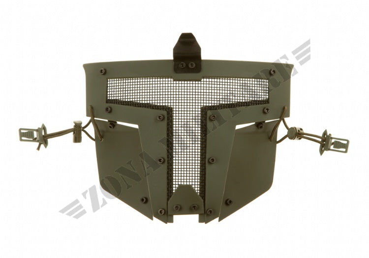 Maschera Warrior Steel Face Mask Verde Od