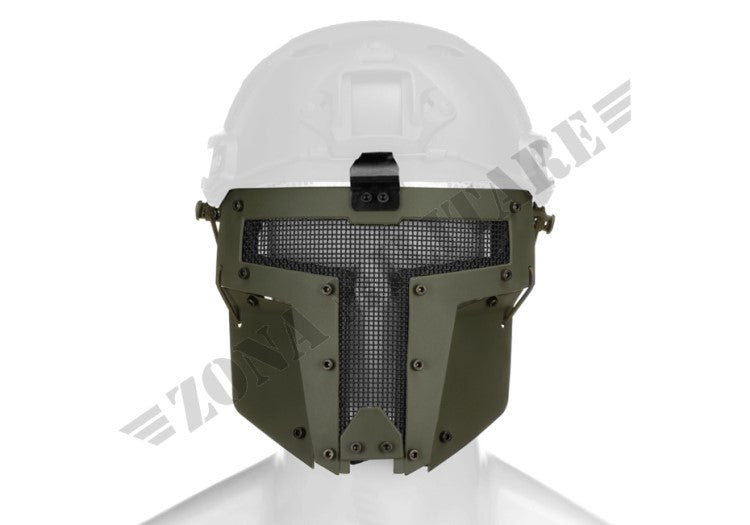 Maschera Warrior Steel Face Mask Verde Od