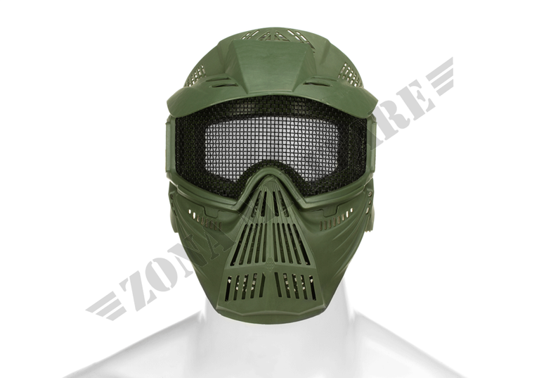 Maschera Protettiva integrale Commander Mesh Mask Pirate Arms verde