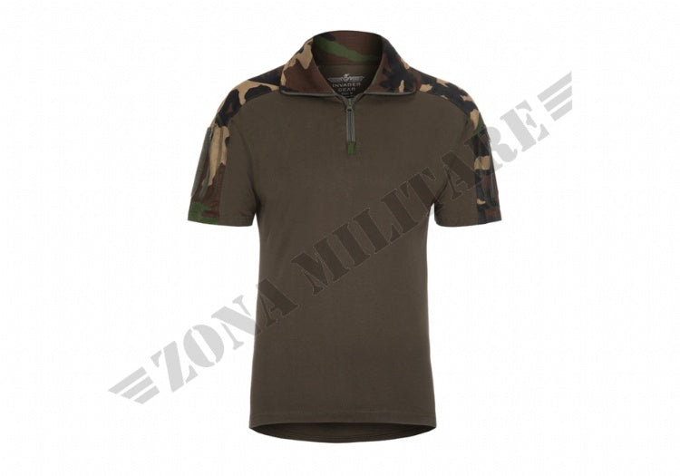 Combat Shirt Short Sleeve Invader Gear Woodland