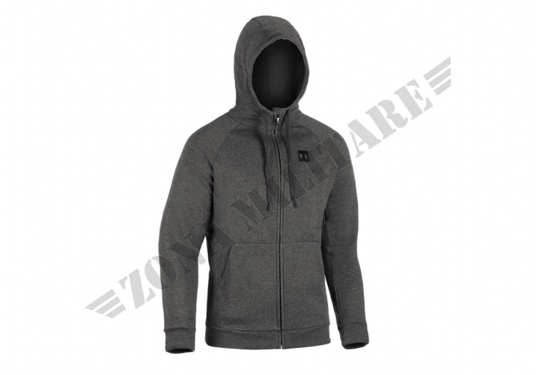 Ua Rival Fleece Zip Hoodie Under Armour Charcoal Light Heather